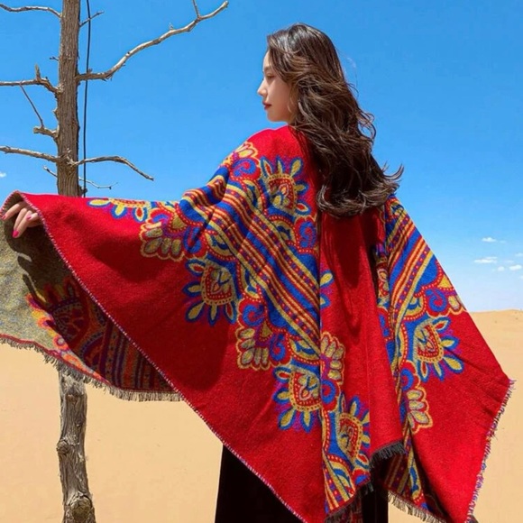 Floral Print Shawl, - Picture 7 of 16